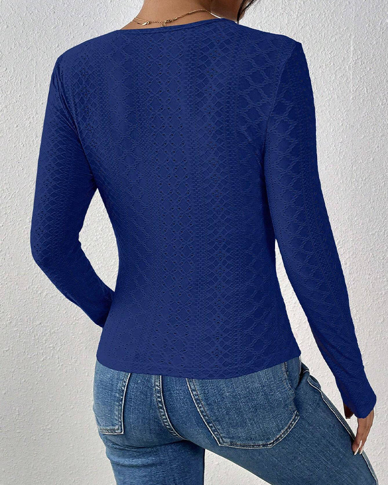 Saga – V-ringad Spets Topp - Stockholm-Select