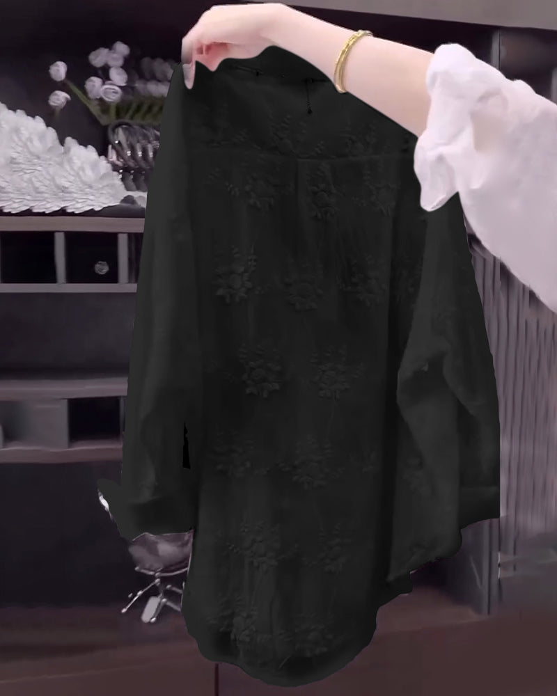 Linnea – Broderad skjorta med tappad axel - Stockholm-Select