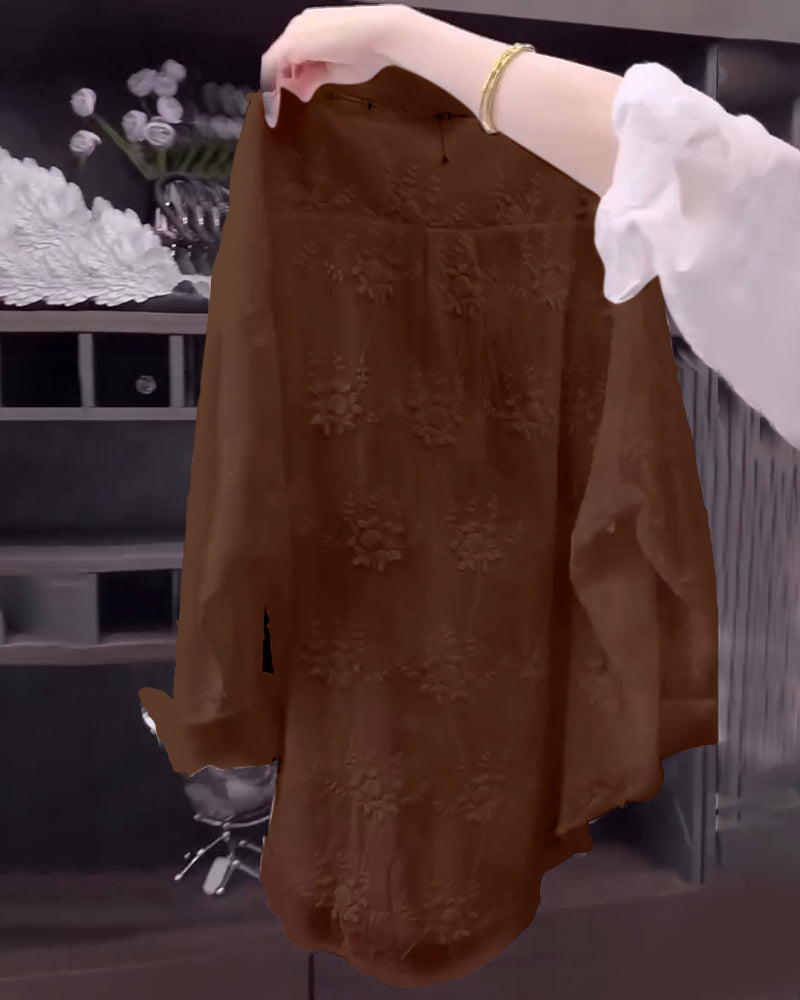 Linnea – Broderad skjorta med tappad axel - Stockholm-Select