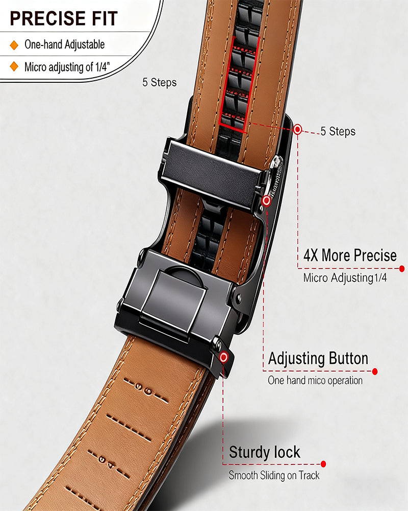 Nils – Läderbälte med automatspänne - Stockholm-Select