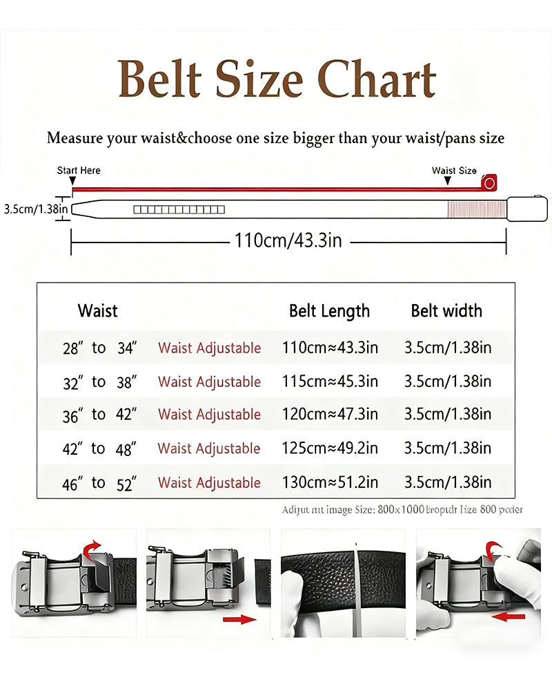 Nils – Läderbälte med automatspänne - Stockholm-Select