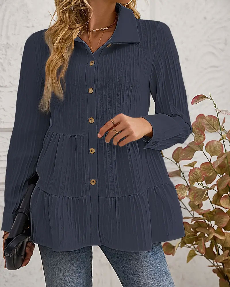 Ingrid – Markerad Midja Skjorta - Stockholm-Select