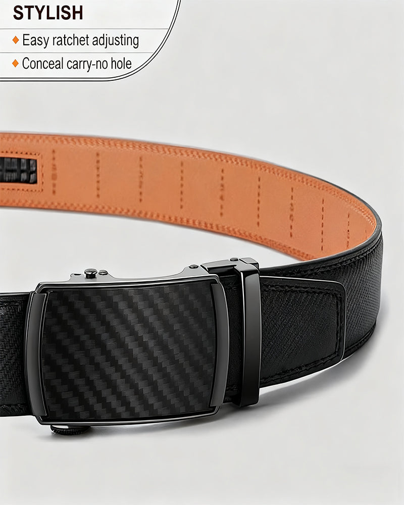 Nils – Läderbälte med automatspänne - Stockholm-Select