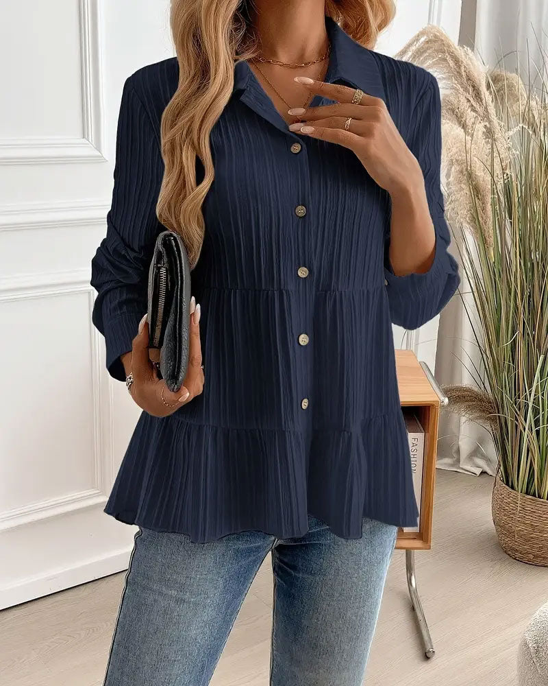 Ingrid – Markerad Midja Skjorta - Stockholm-Select