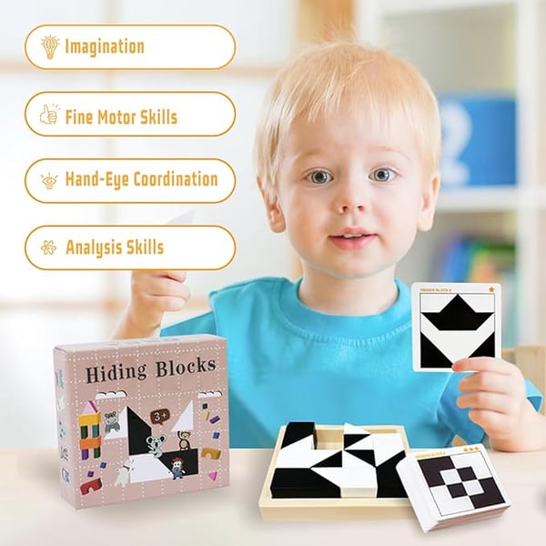 BlockLab | Träklossar Pusselspel