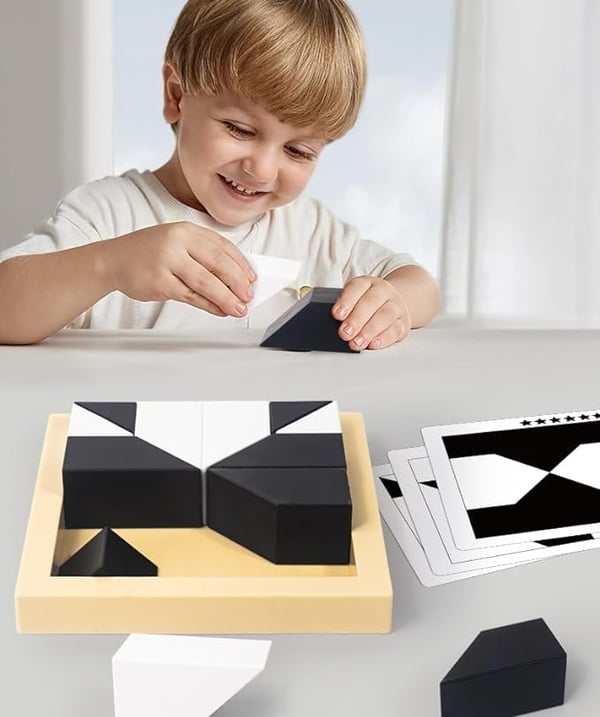 BlockLab | Träklossar Pusselspel
