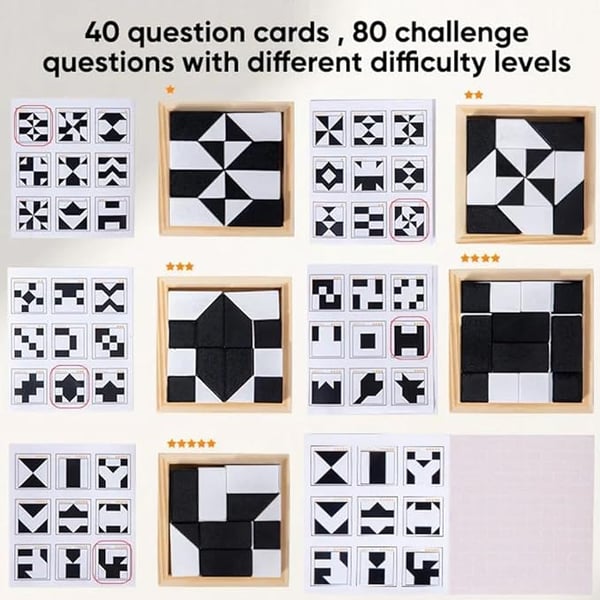 BlockLab | Träklossar Pusselspel